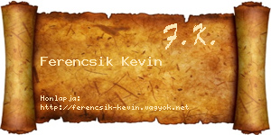 Ferencsik Kevin névjegykártya