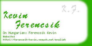 kevin ferencsik business card